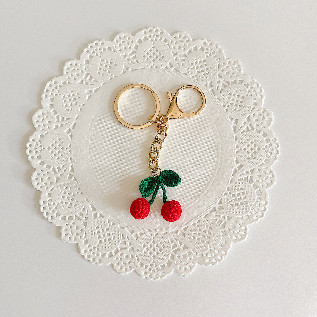 Cute Knitted Cherry Keychain (mini size) – Hawaii Sisters