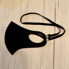 Load image into Gallery viewer, Men&#39;s Chic Black Mask Strap, Herringbone Pattern

