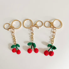 Load image into Gallery viewer, Cute Knitted Cherry Keychain (mini size)
