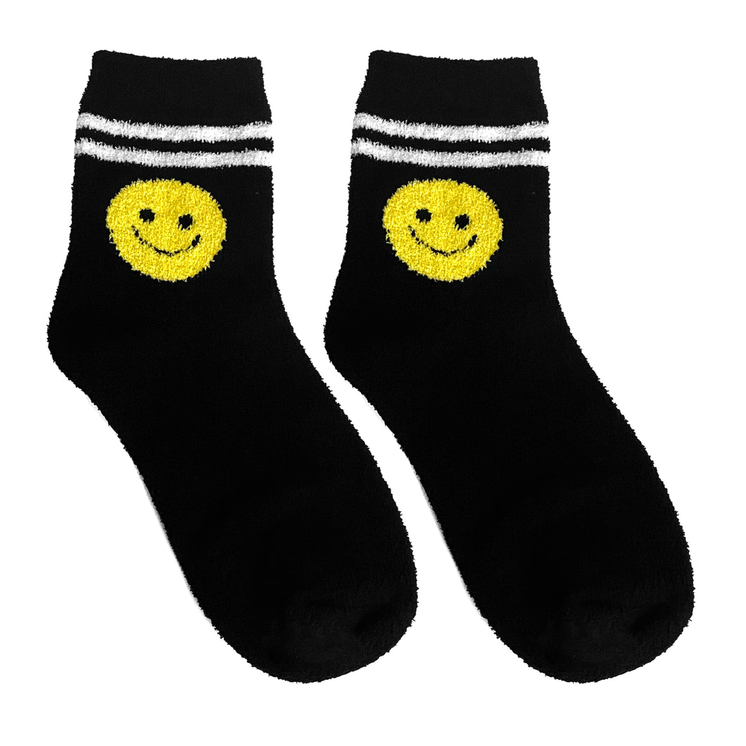 Fuzzy Smiley Face Socks, Cute Socks for Women