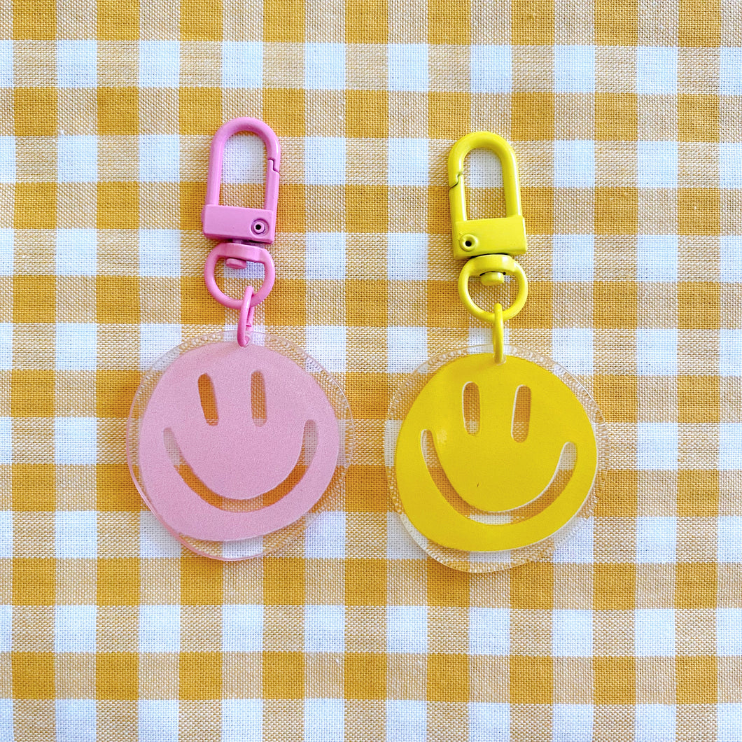 Cute Happy Smiley Face Keychain