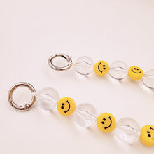 Load image into Gallery viewer, Cute Smiley Face Beaded Phone Strap Holder
